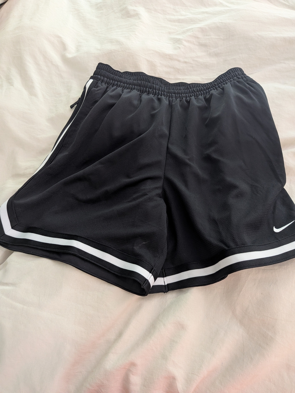 Nike Black Women’s Athletic Shorts with White Stripe